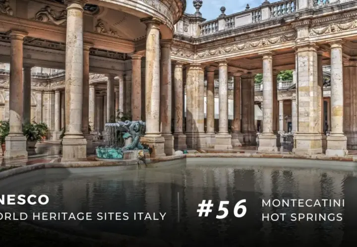 Le Terme di Montecatini, un gioiello UNESCO, con le sue maestose colonne e la fontana, invitano al relax.